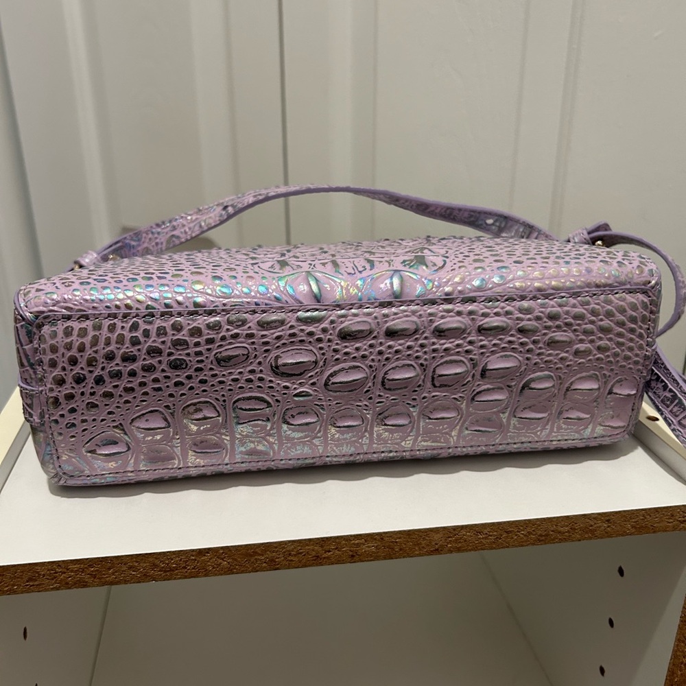 Brahmin Mini Sydney Violet Wonderland Melbourne Leather Crossbody & Card Case - Picture 5 of 15